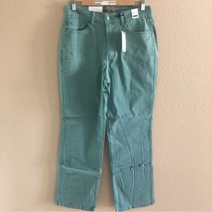 Judy Blue Garment Dyed High Waist Denim Jeans Teal Green 14W